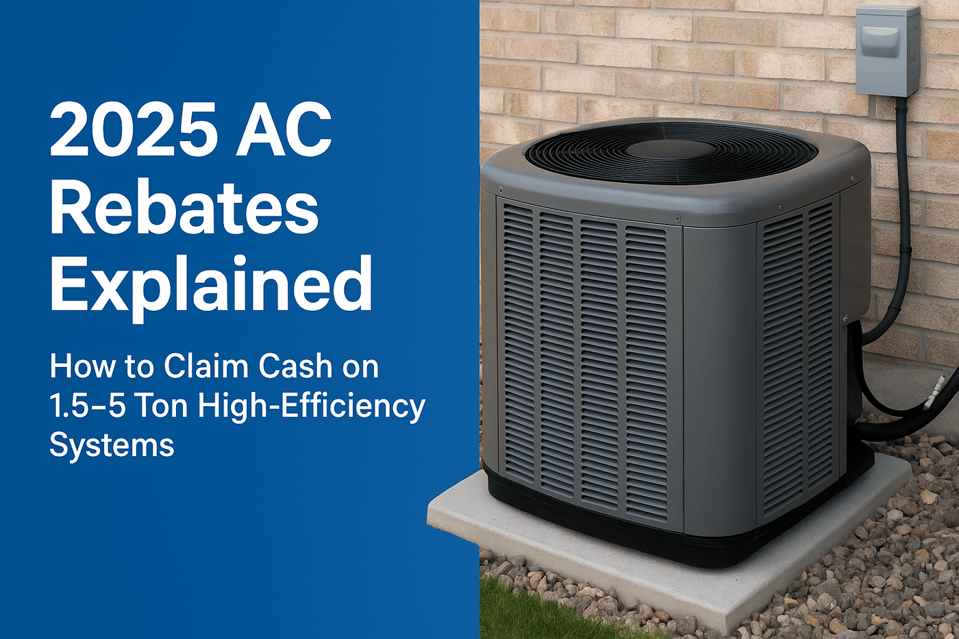 2025 AC Rebates Explained: How to Claim Cash on 1.5–5 Ton High-Efficiency Systems