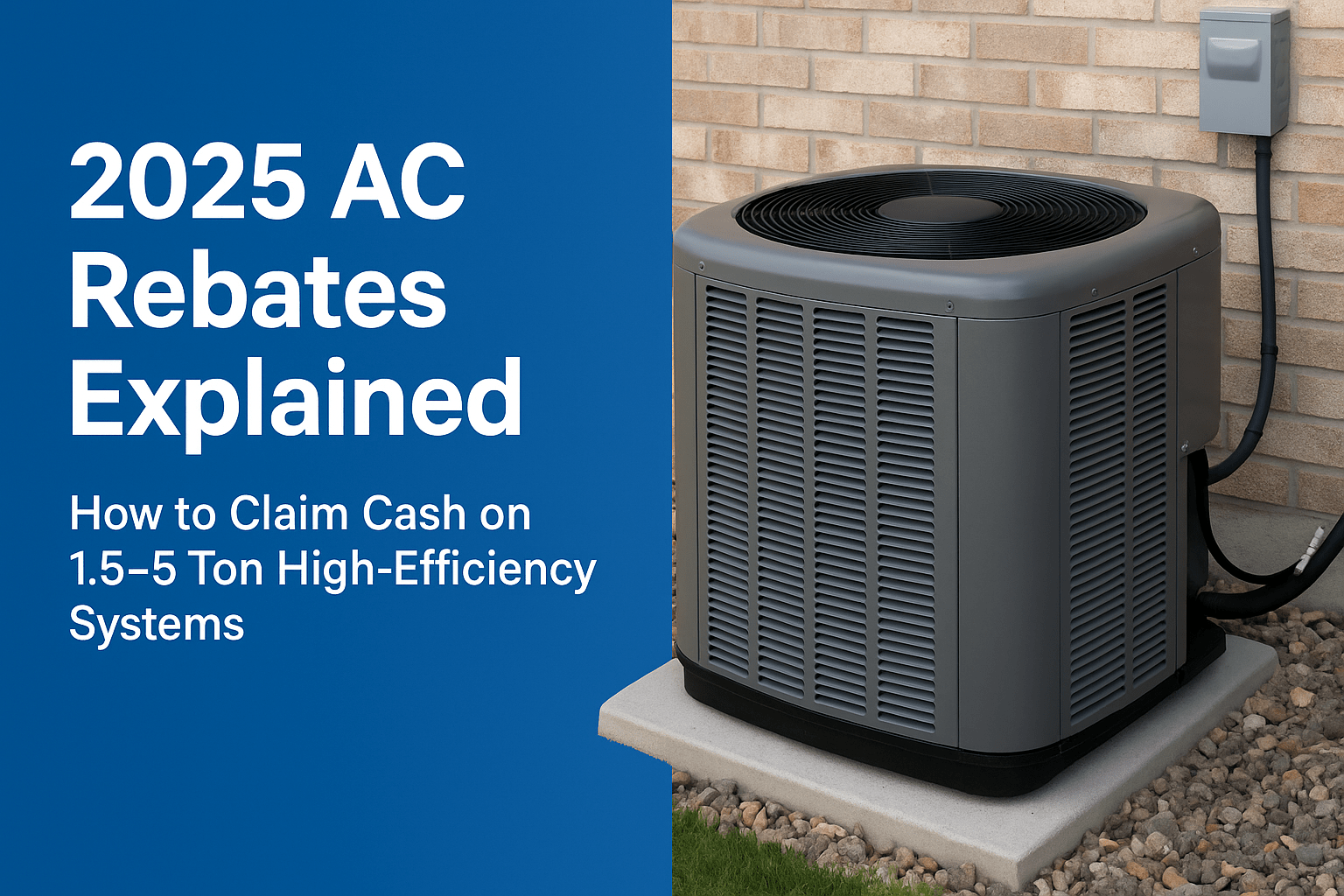 2025 AC Rebates Explained: How to Claim Cash on 1.5–5 Ton High-Efficiency Systems