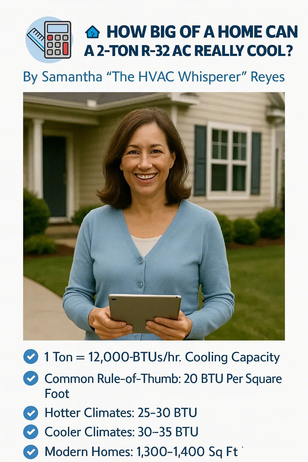 How Big of a Home Can a 2‑Ton R‑32 AC Really Cool