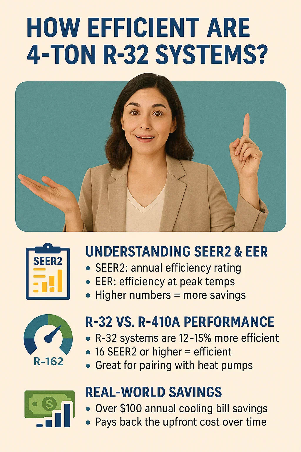 How Efficient Are 4-Ton R-32 Systems Understanding SEER2, EER & Real Savings