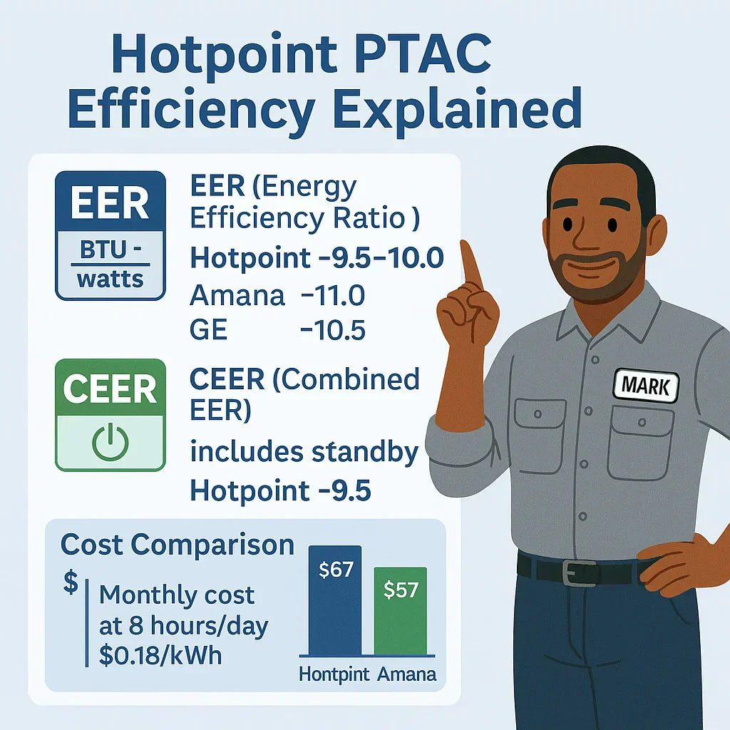How Efficient Is the Hotpoint 15,000 BTU PTAC? Understanding EER & CEER Ratings