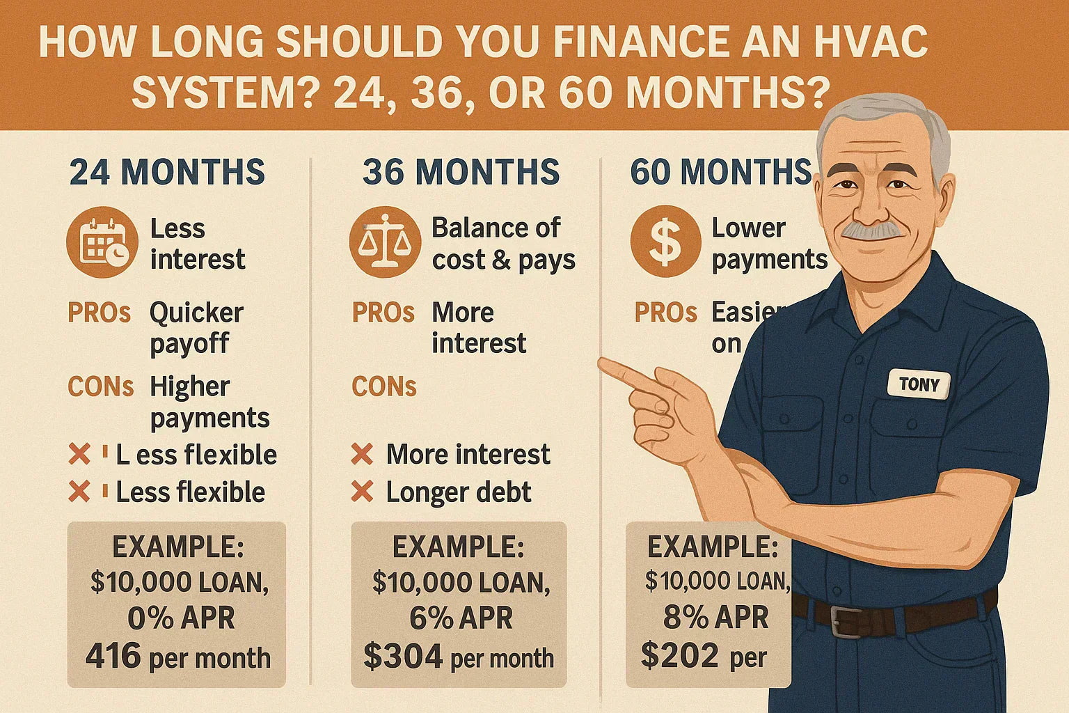 How Long Should You Finance an HVAC System? 24, 36, or 60 Months?