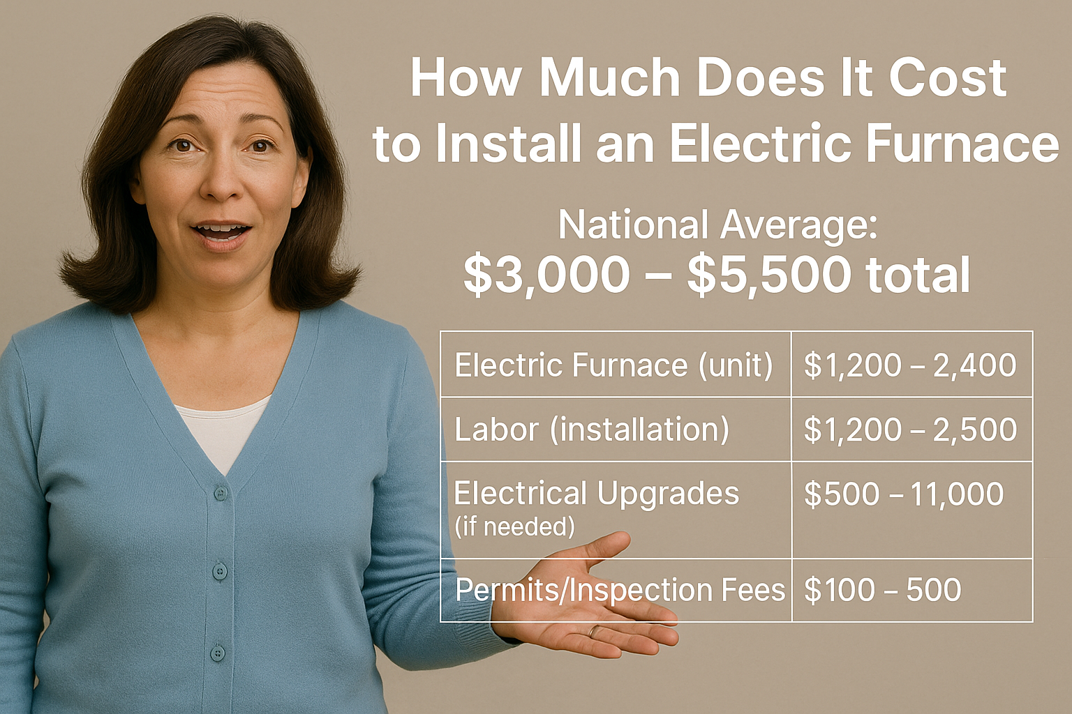 How Much Does It Cost to Install an Electric Furnace? (2025 Breakdown)