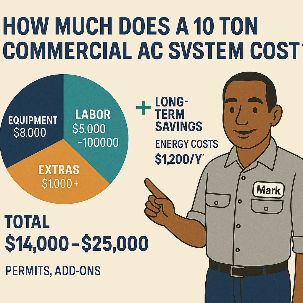 How Much Does a 10 Ton Commercial AC System Cost? Equipment, Labor & Long-Term Savings