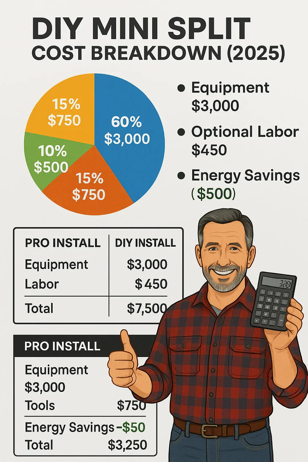 How Much Does a DIY Mini Split Cost in 2025? Equipment, Labor & Energy Use Explained