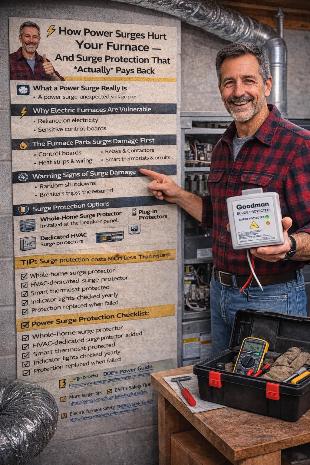 How Power Surges Hurt Your Furnace — And Surge Protection That Pays Back