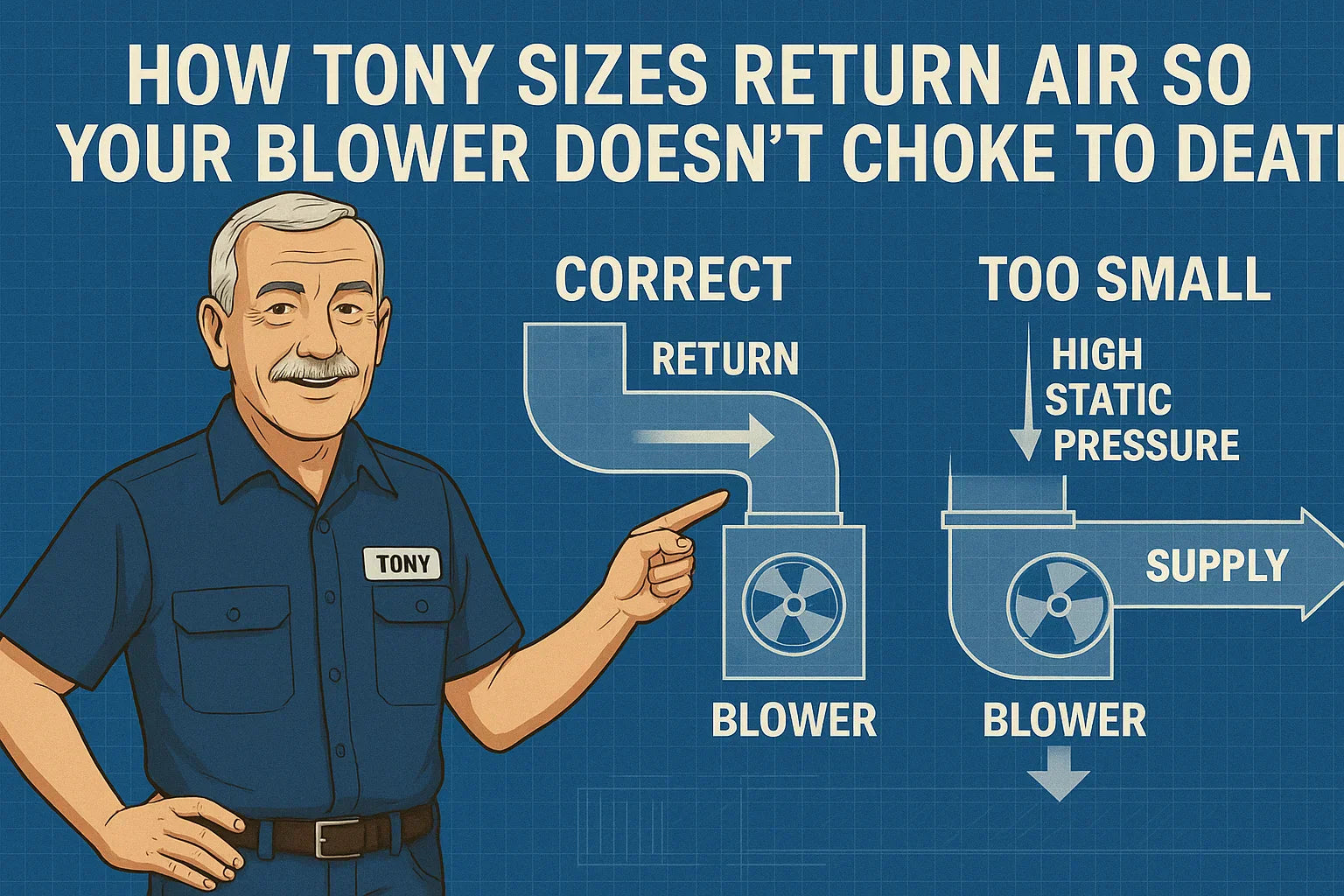 How Tony Sizes Return Air So Your Blower Doesn’t Choke to Death