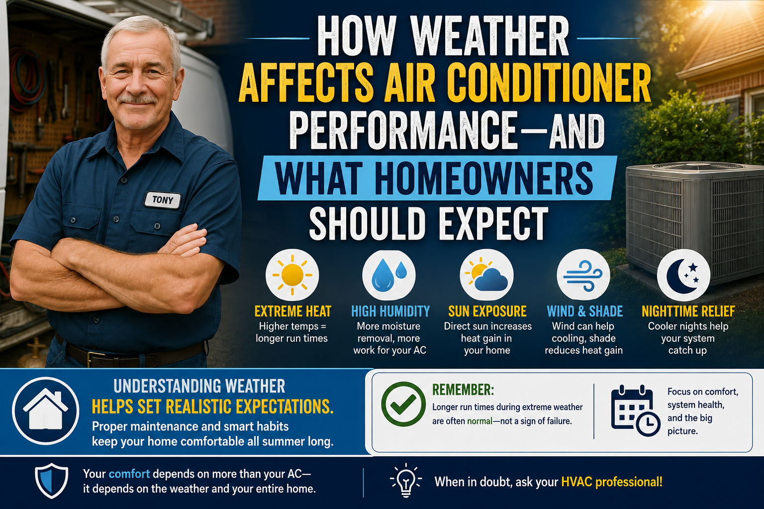 How Weather Affects Air Conditioner Performance—and What Homeowners Should Expect