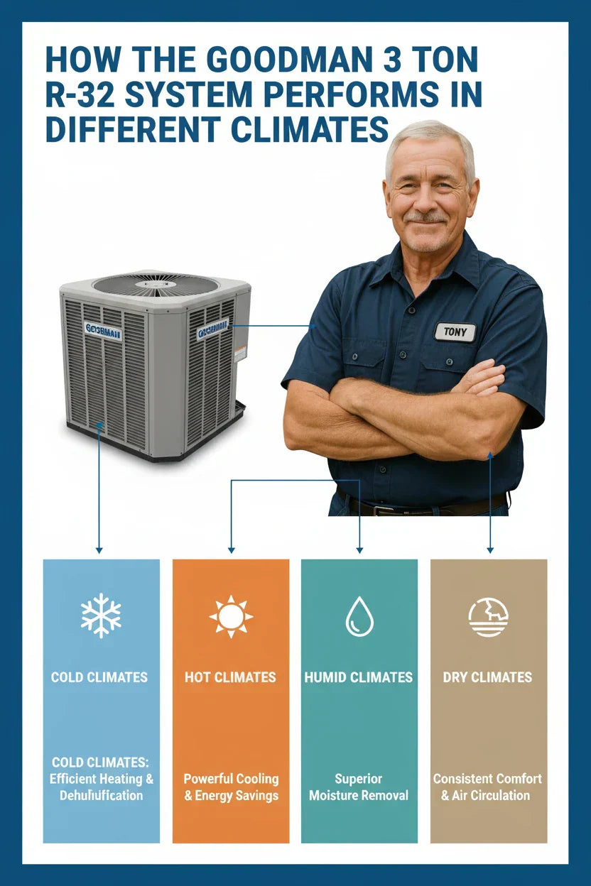 How the Goodman 3 Ton R-32 System Performs in Different Climates