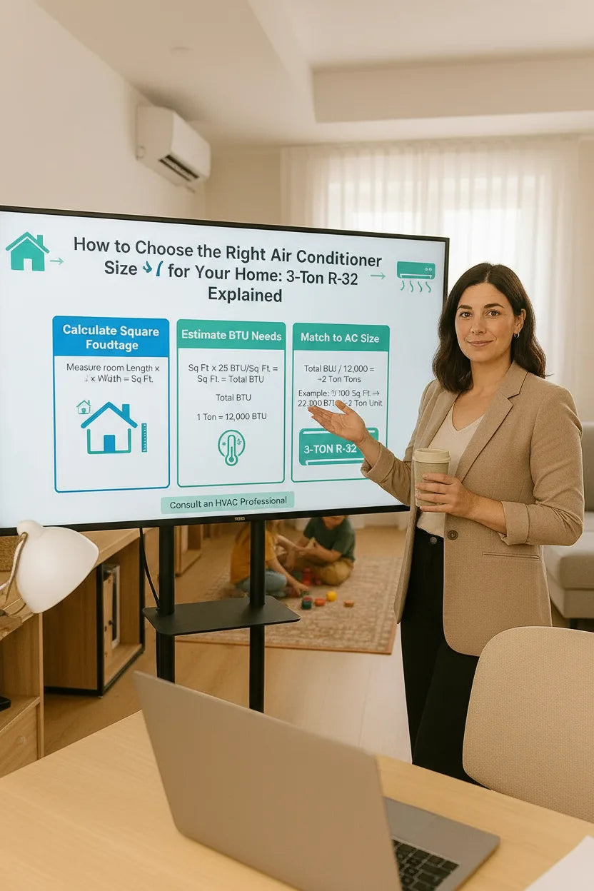 How to Choose the Right Air Conditioner Size for Your Home 3-Ton R-32 Explained