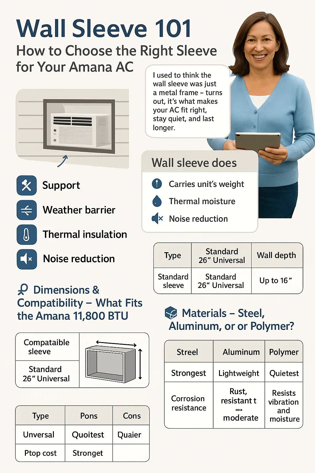 How to Choose the Right Sleeve for Your Amana AC