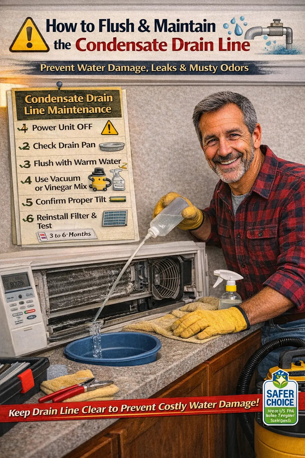 How to Flush & Maintain the Condensate Drain Line