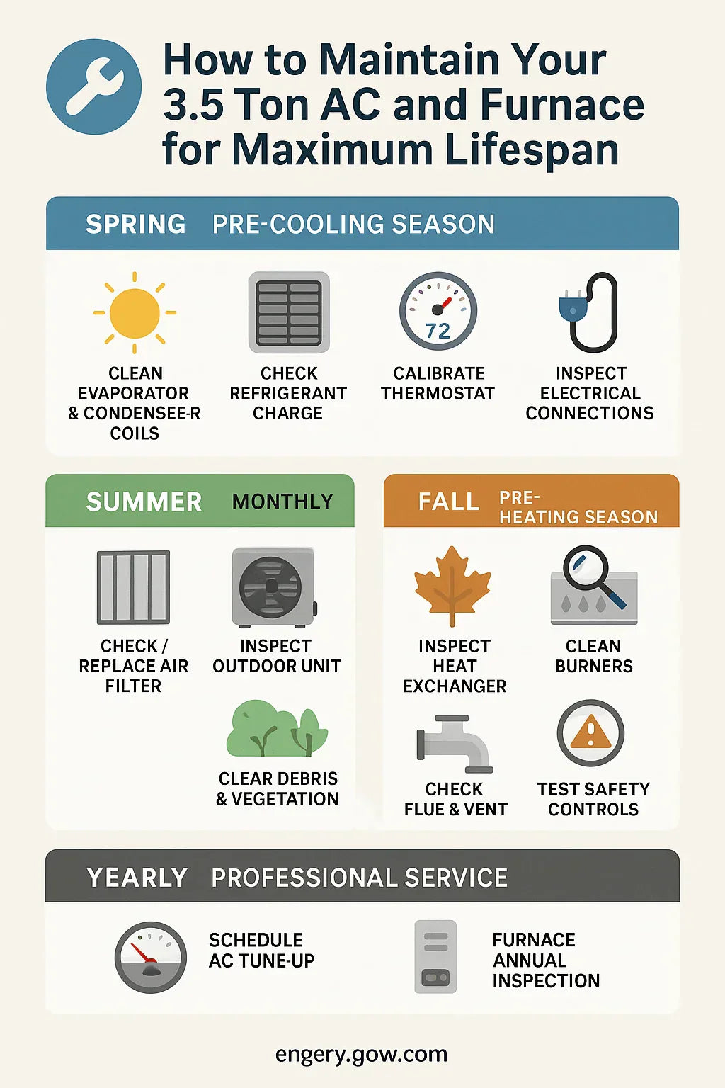 How to Maintain Your 3.5 Ton AC and Furnace for Maximum Lifespan