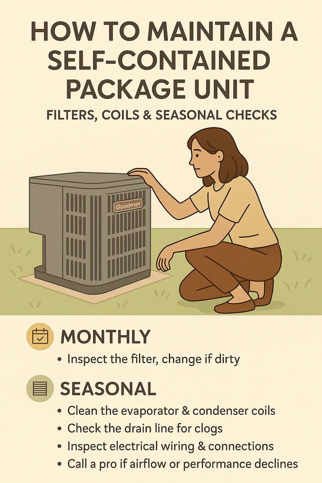 How to Maintain a Self-Contained Package Unit Filters, Coils & Seasonal Checks