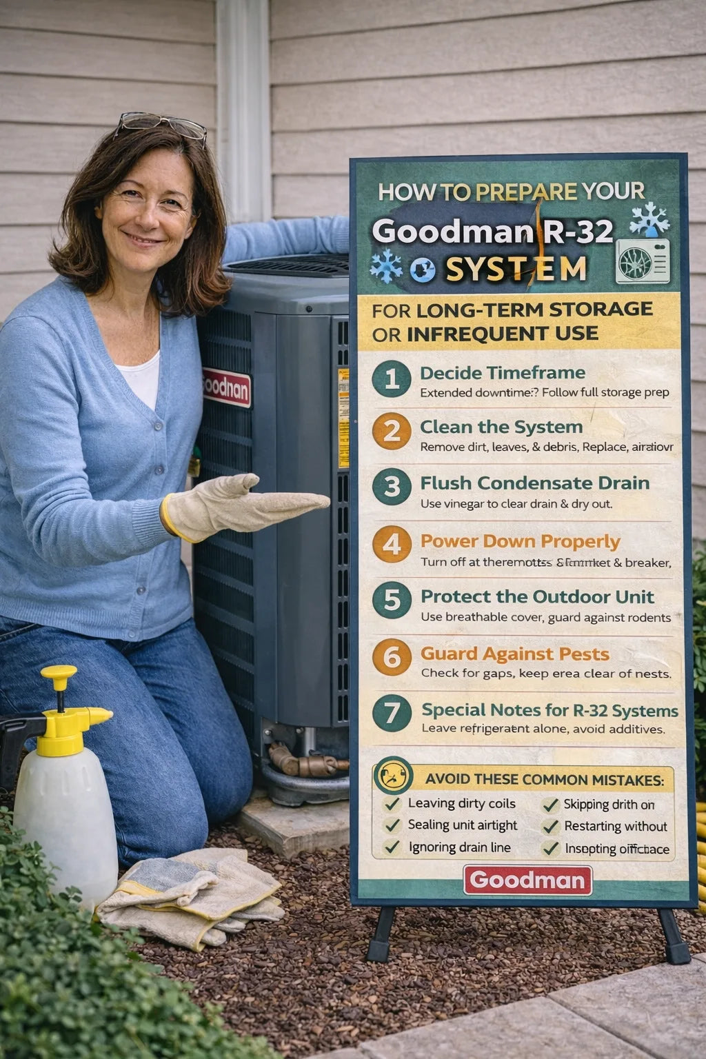 How to Prepare Your Goodman R-32 System for Long-Term Storage or Infrequent Use