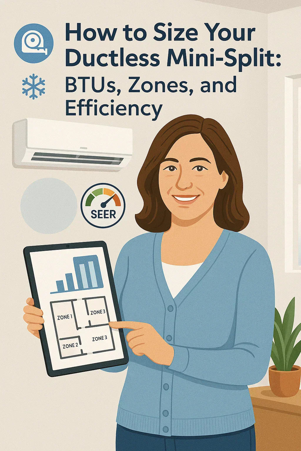 How to Size Your Ductless Mini-Split: BTUs, Zones, and Efficiency