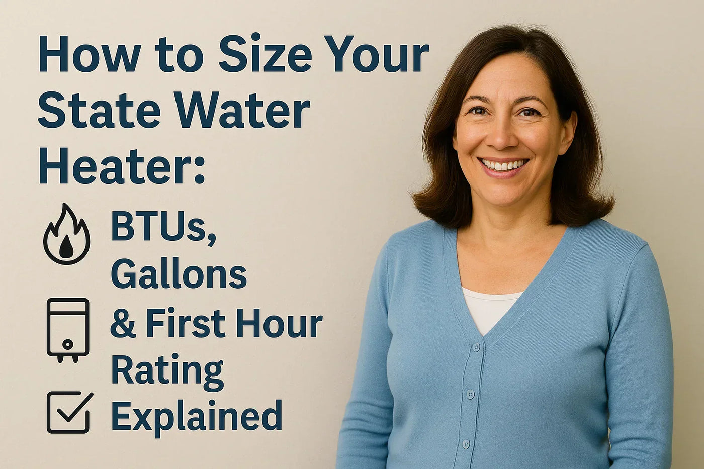 How to Size Your State Water Heater: BTUs, Gallons & First Hour Rating Explained
