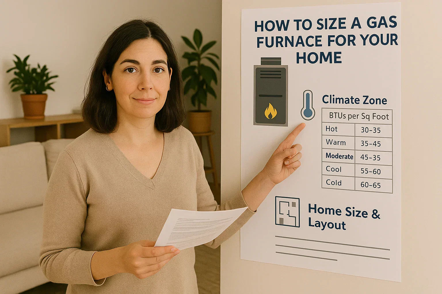 How to Size a Gas Furnace for Your Home: BTUs, Climate & Layout