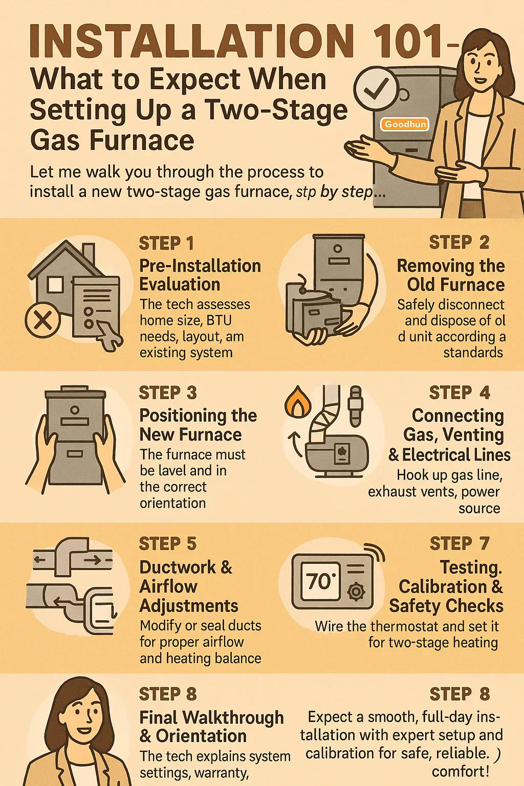 Installing a Two-Stage Gas Furnace: An Overview of What to Expect