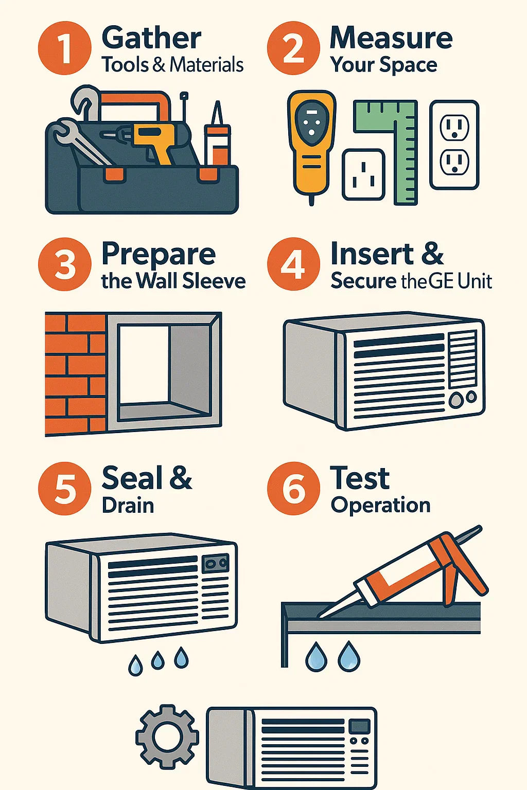 Installation Guide: How to Set Up Your GE 8,200 BTU Wall Unit Safely and Correctly