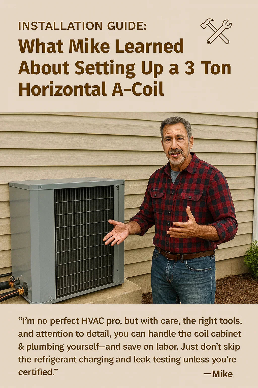 Installation Guide What Mike Learned About Setting Up a 3 Ton Horizontal A-Coil