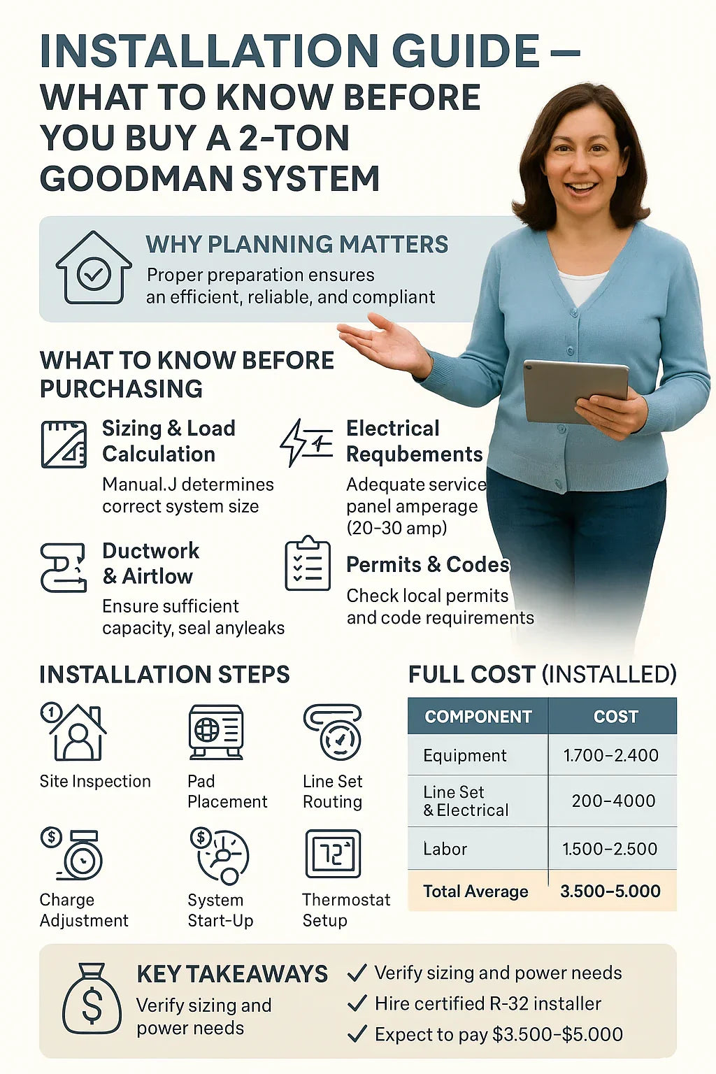 Installation Guide — What to Know Before You Buy a 2-Ton Goodman System