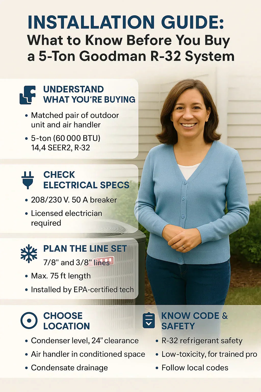 Installation Guide: What to Know Before You Buy a 5-Ton Goodman R-32 System
