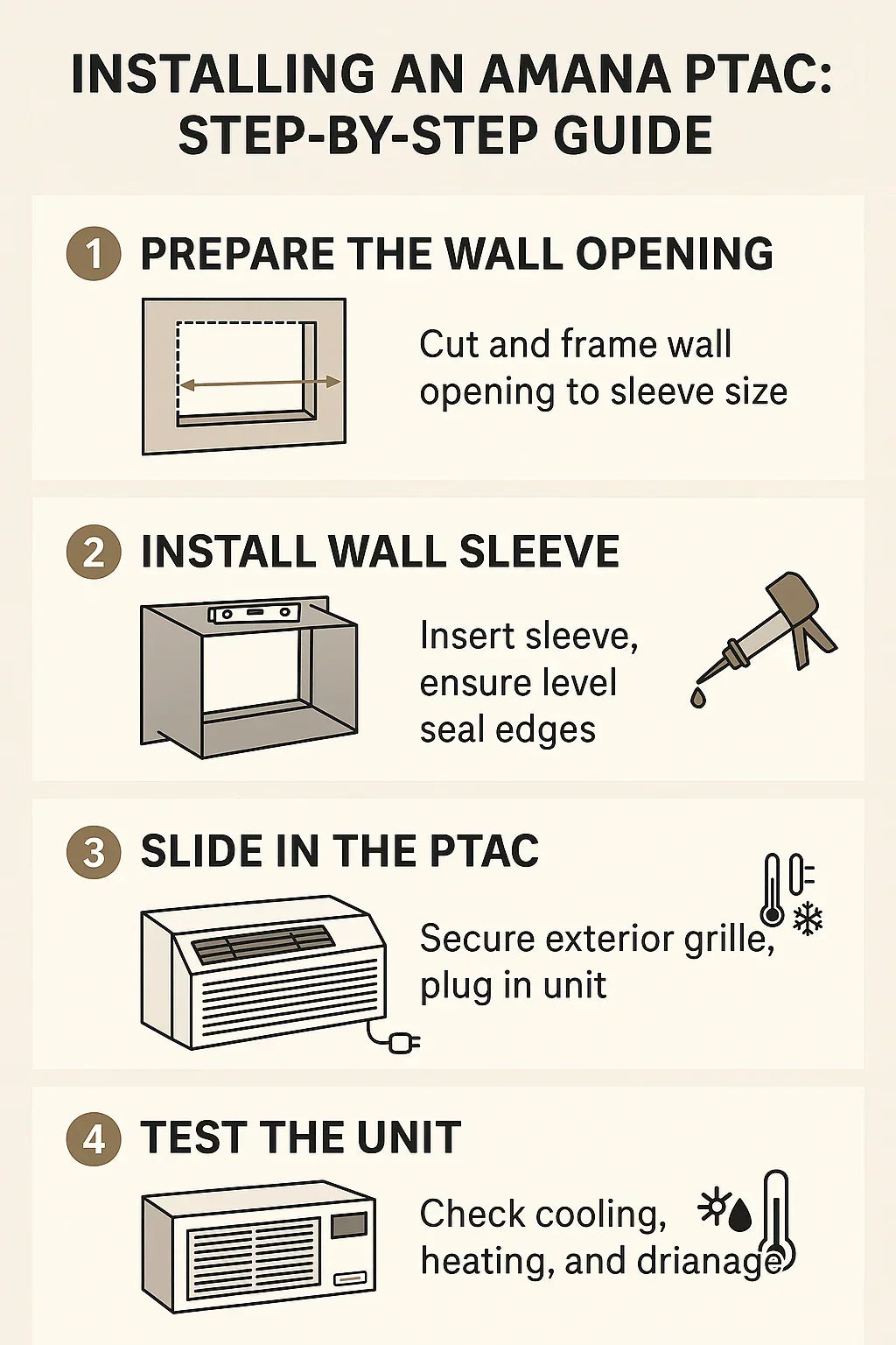 Installation Guide What to Know Before You Install an Amana PTAC
