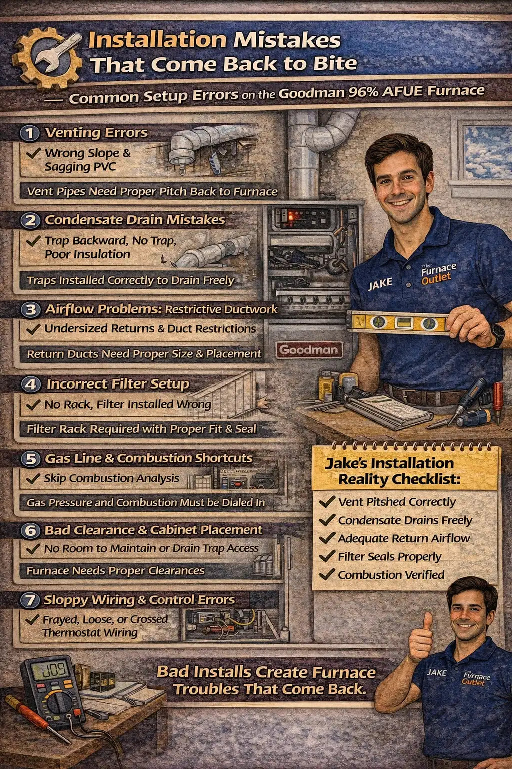 Installation Mistakes That Come Back to Bite: Common Setup Errors on the Goodman 96% AFUE