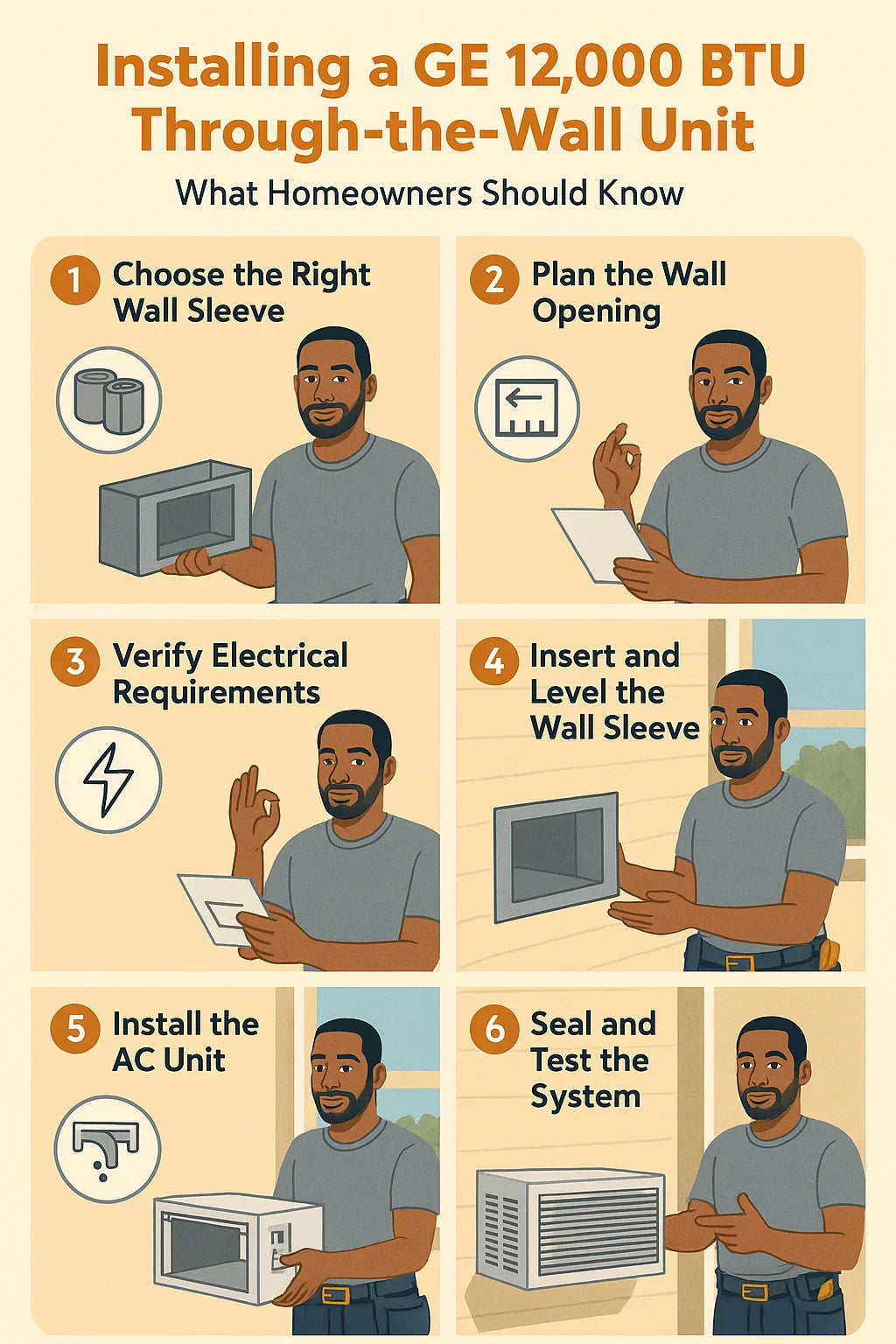 Installing a GE 12,000 BTU Through-the-Wall Unit What Homeowners Should Know