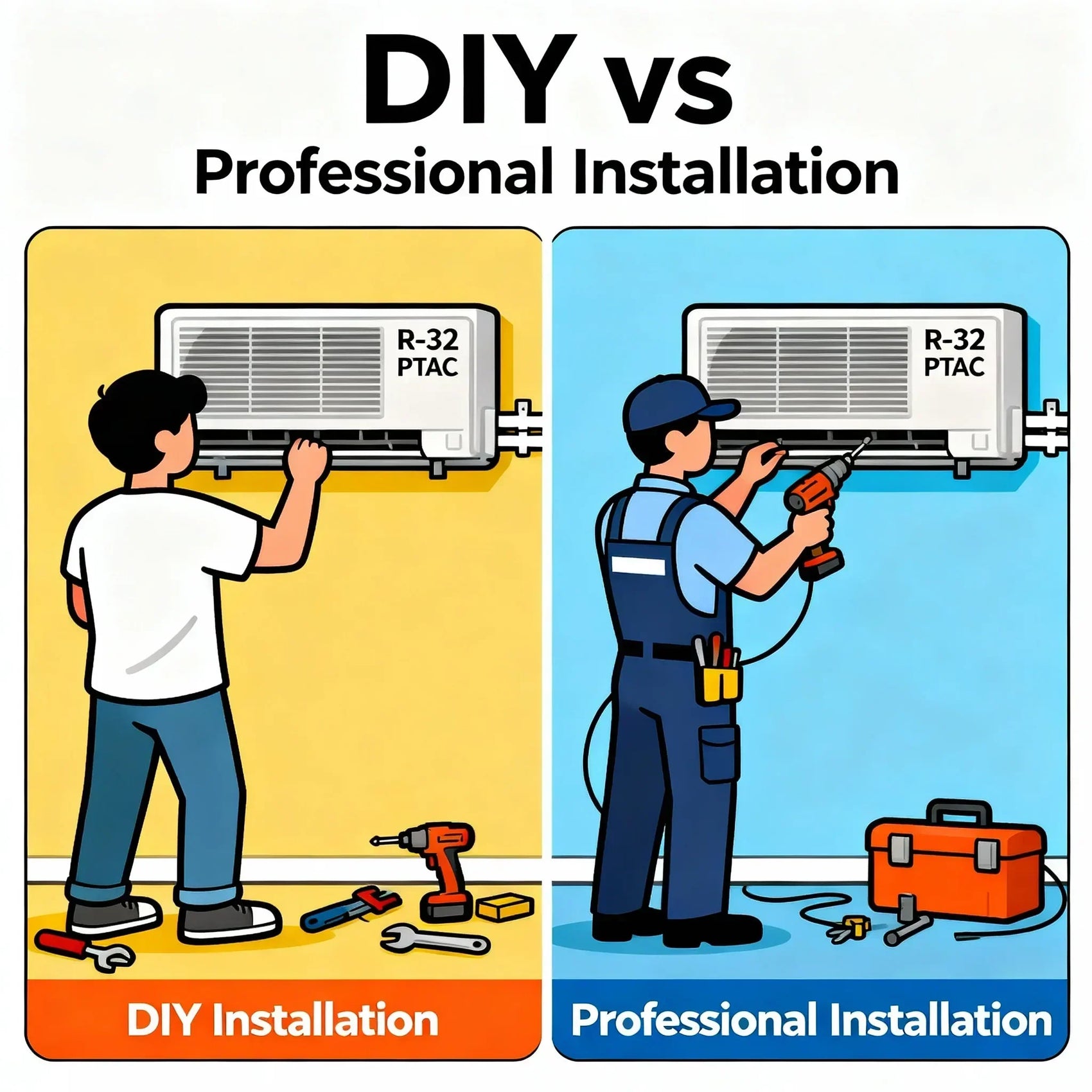 Installing an R-32 PTAC Unit: Can You DIY or Should You Hire a Pro?
