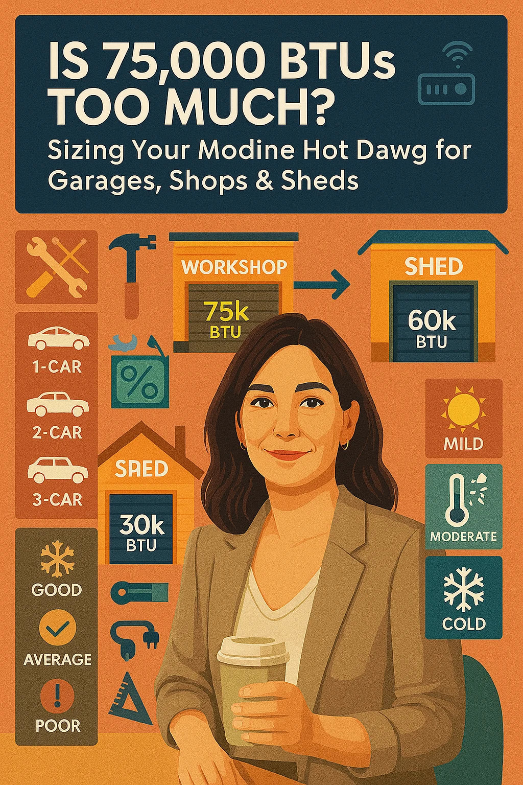 Is 75,000 BTUs Too Much? Sizing Your Modine Hot Dawg for Garages, Shops & Sheds