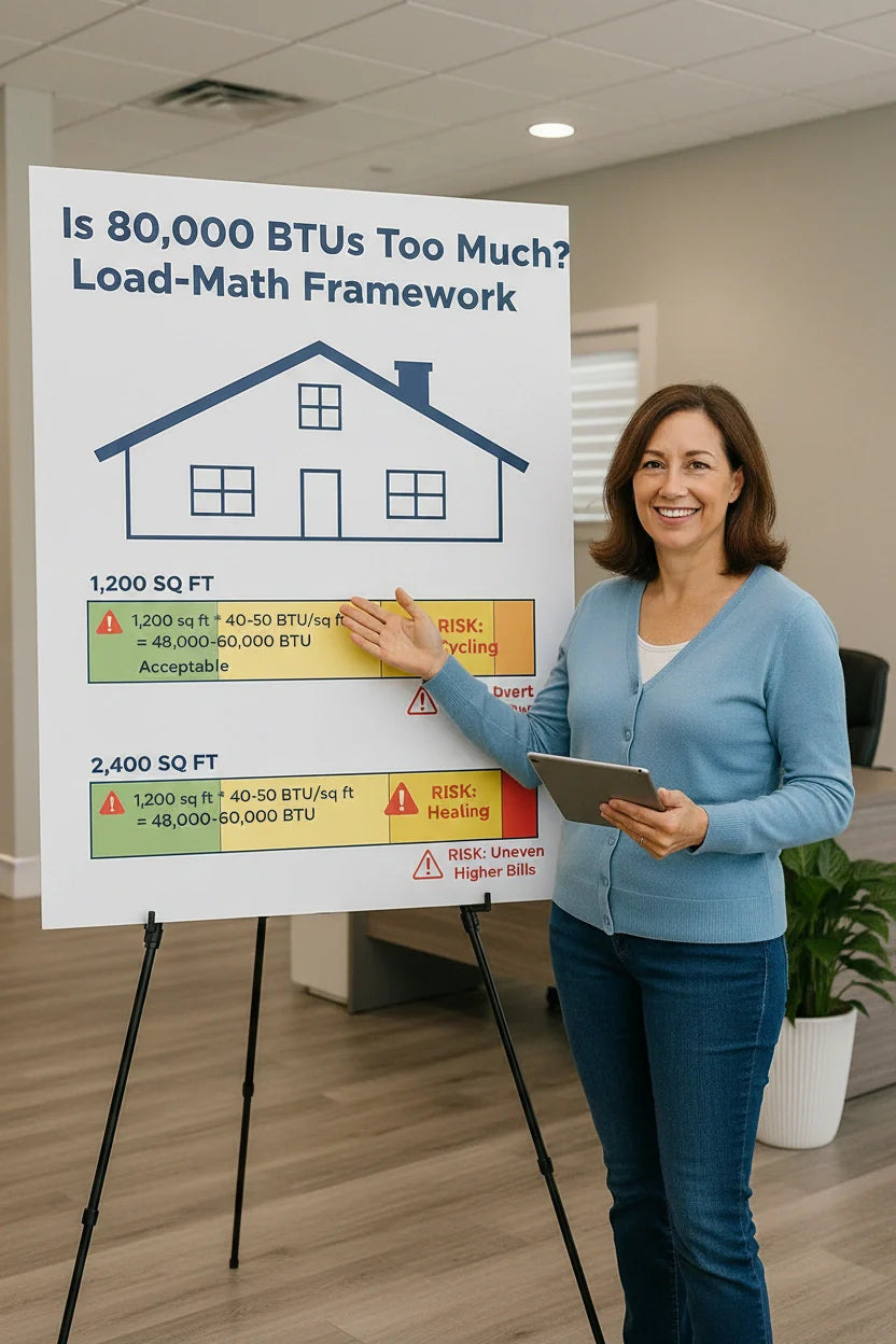 Is 80,000 BTUs Too Much? Samantha’s Load-Math Framework for Homes from 1,200–2,400 Sq Ft