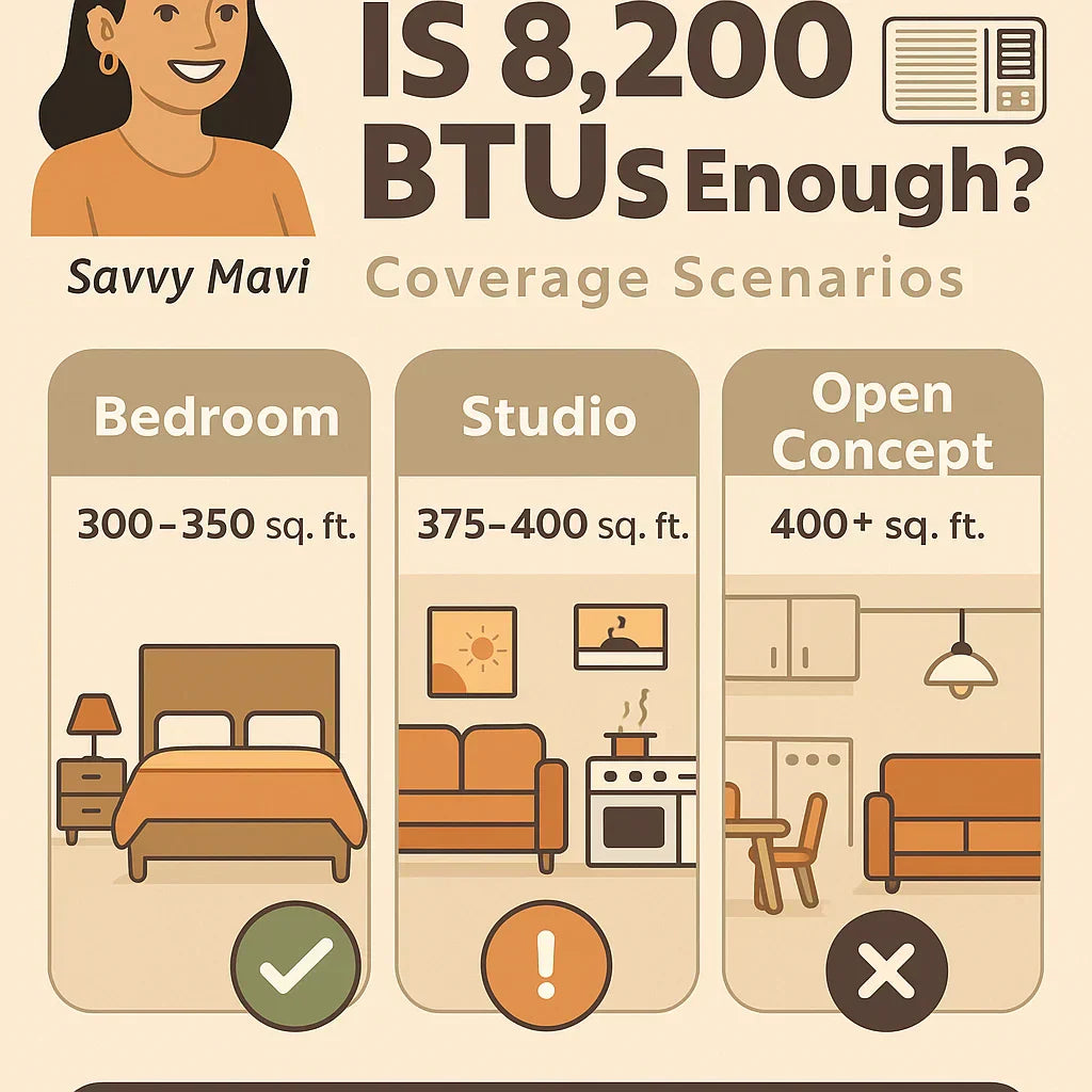 Is 8,200 BTUs Enough? Sizing Tips for Bedrooms, Studios & Small Living Spaces