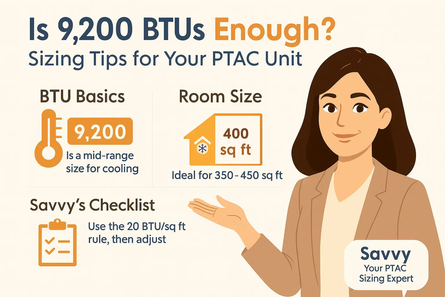 Is 9,200 BTUs Enough? Sizing Tips for Your PTAC Unit