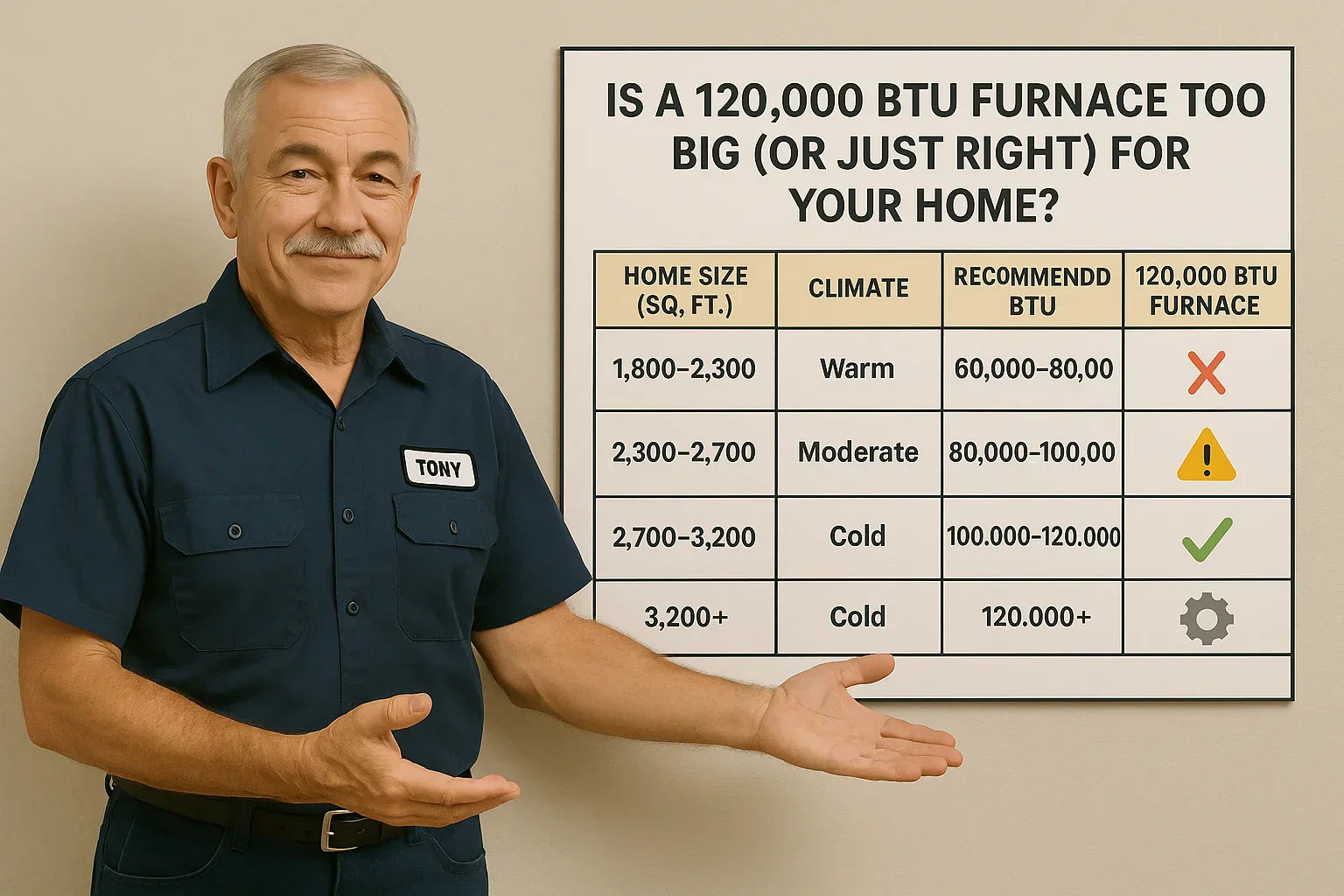 Is a 120,000 BTU Furnace Too Big (or Just Right) for Your Home?