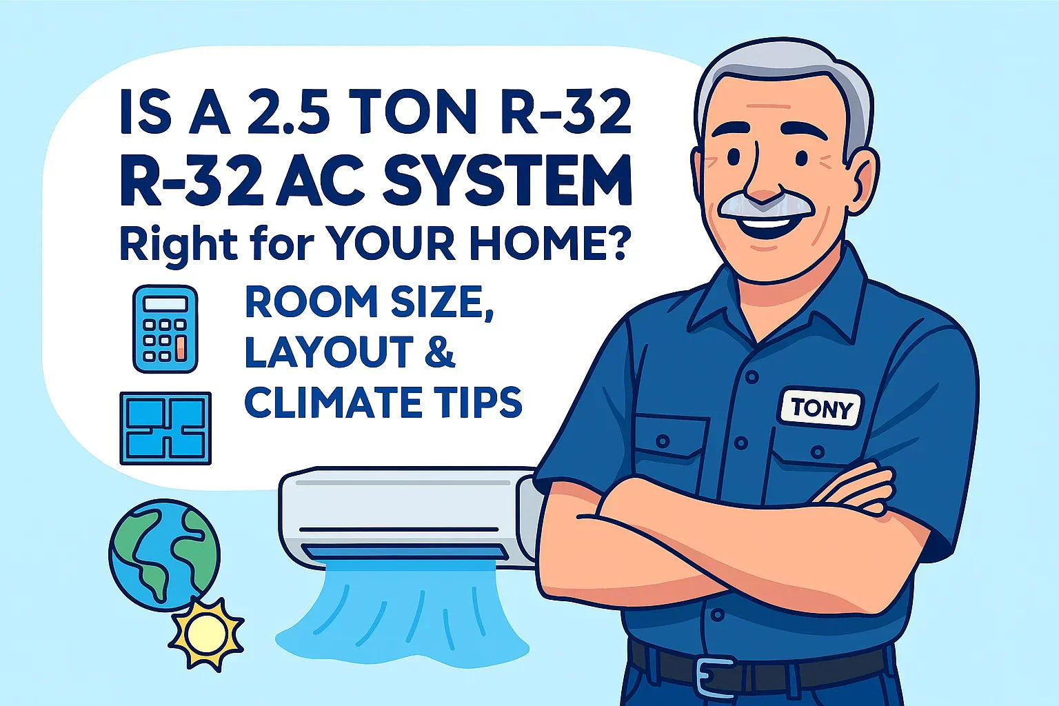 Is a 2.5 Ton R-32 AC System Right for Your Home Room Size, Layout & Climate Tips