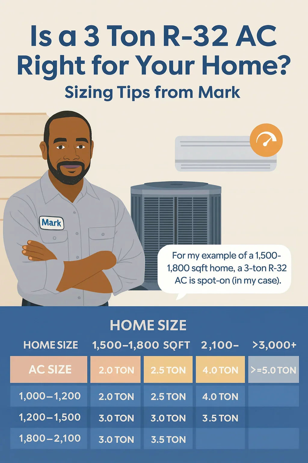 Is a 3 Ton R-32 AC System Right for Your Home Sizing Tips from Mark