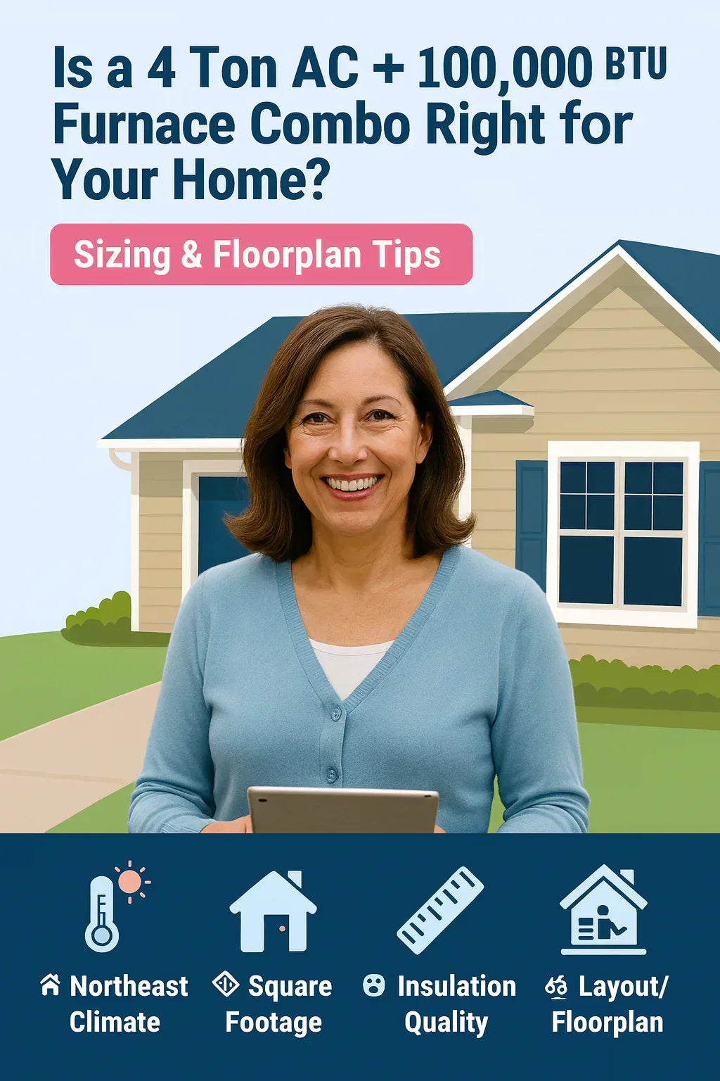 Is a 4 Ton AC + 100,000 BTU Furnace Combo Right for Your Home? Sizing & Floorplan Tips