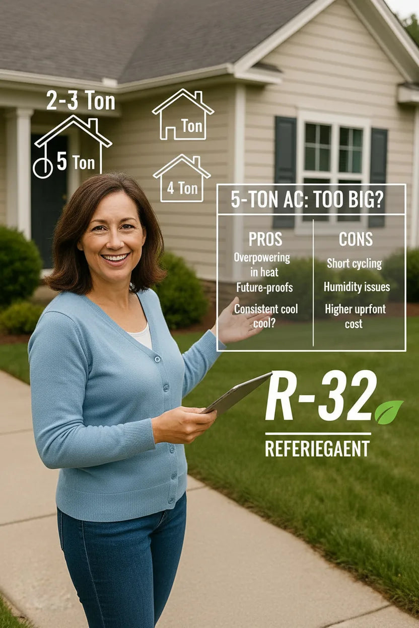 Is a 5-Ton AC System Too Big or Just Right for Your Home? R-32 Sizing Explained