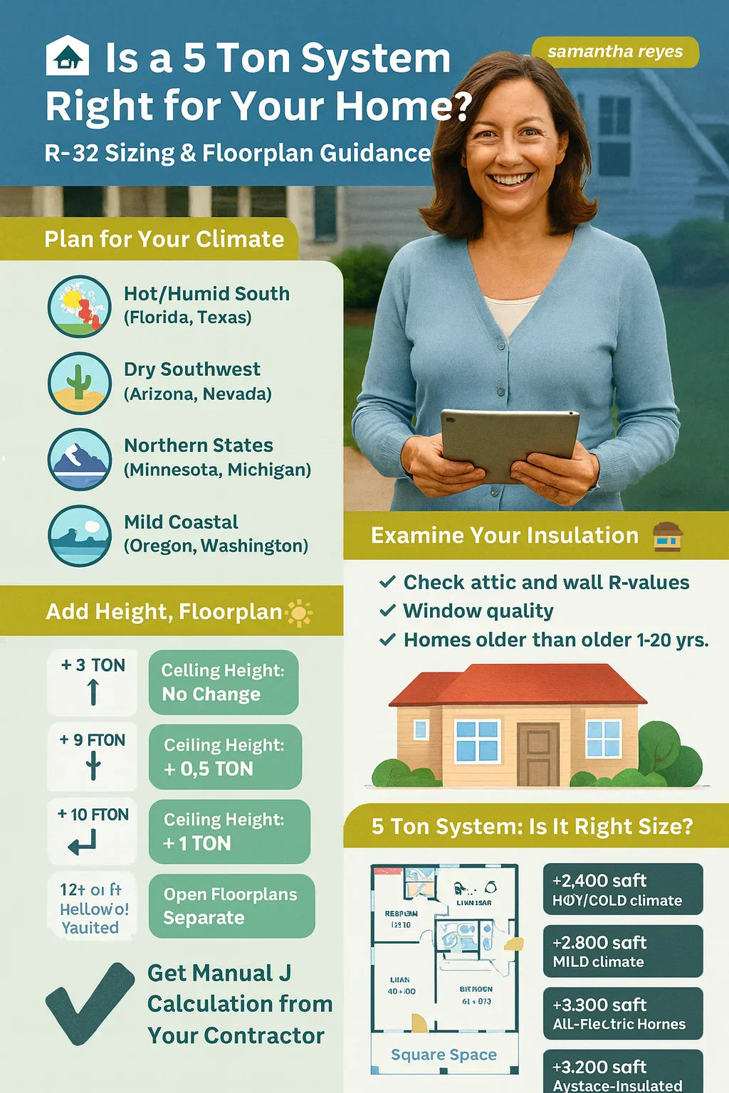 Is a 5 Ton System Right for Your Home? R-32 Sizing & Floorplan Guidance