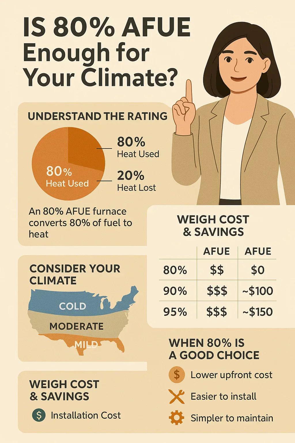 Is an 80% AFUE Furnace Efficient Enough for Your Climate