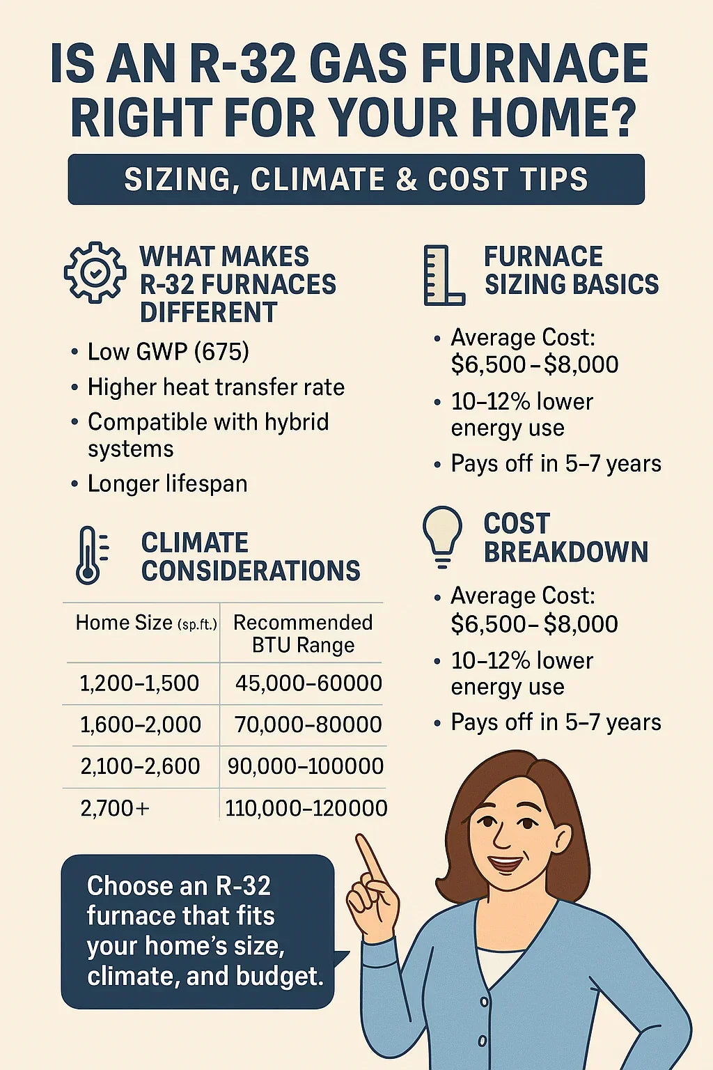 Is an R-32 Gas Furnace Right for Your Home? Sizing, Climate & Cost Tips
