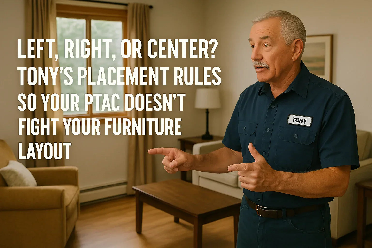 Left, Right, or Center Tony’s Placement Rules So Your PTAC Doesn’t Fight Your Furniture Layout