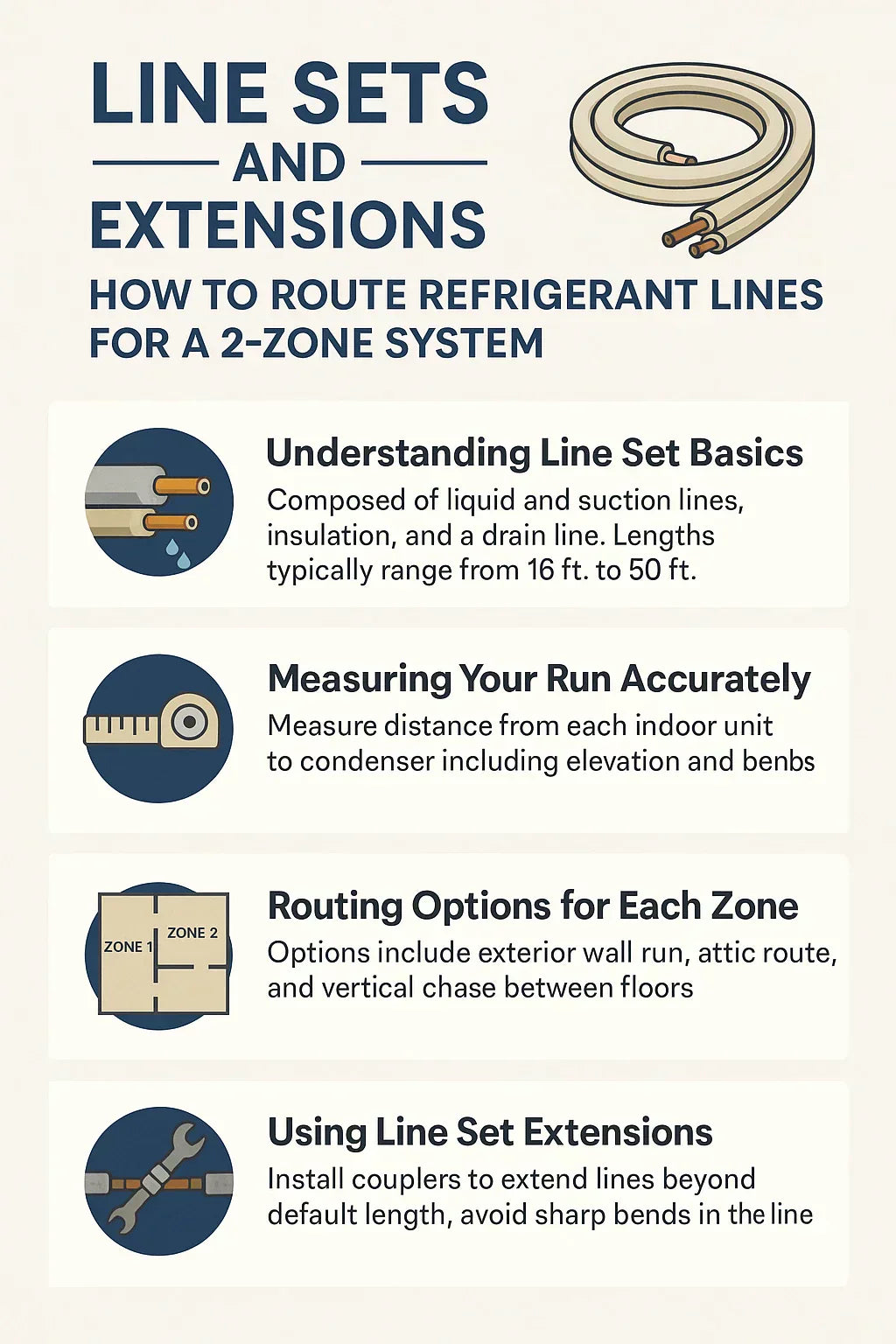 Line Sets and Extensions: How to Route Refrigerant Lines for a 2-Zone System