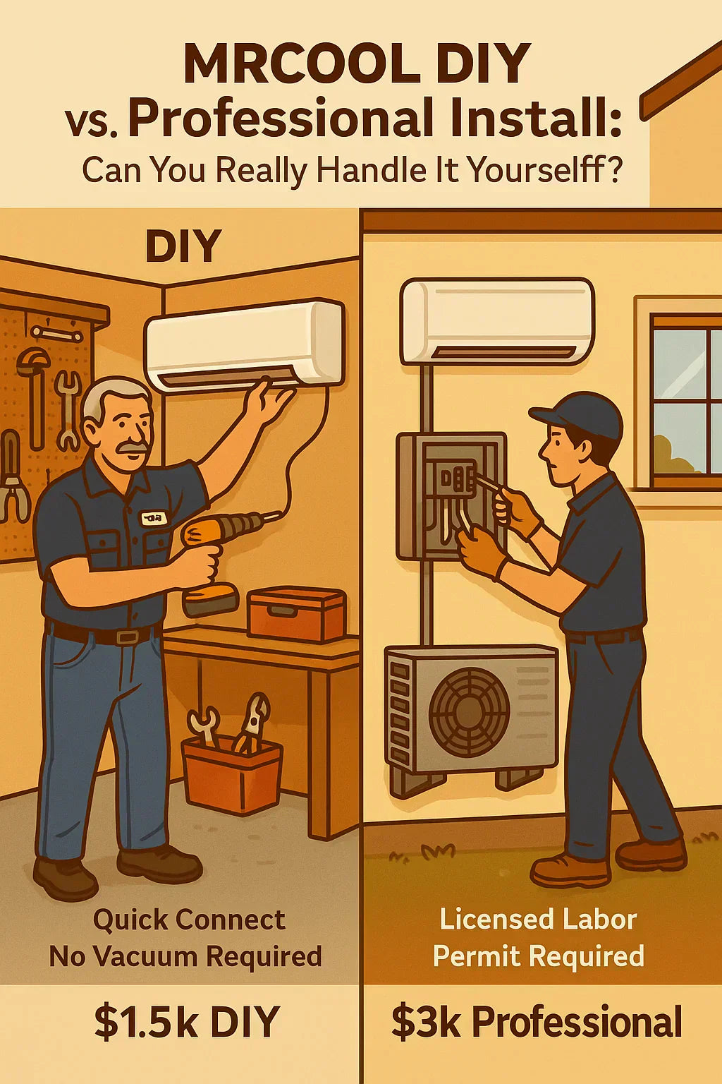 MRCOOL DIY vs. Professional Install: Can You Really Handle It Yourself?