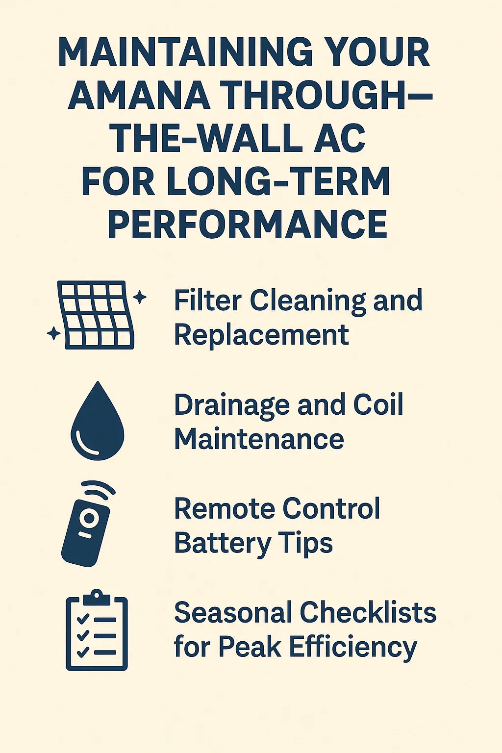 How to Keep Your Amana Through-the-Wall Air Conditioner Operating for a Long Time