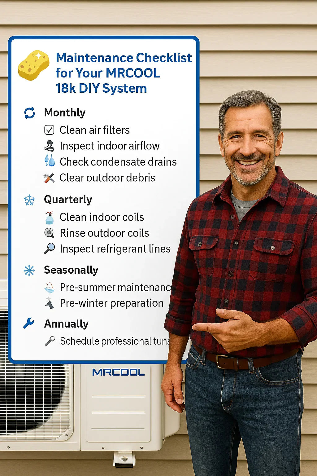 Maintenance Checklist for Your MRCOOL 18k DIY System