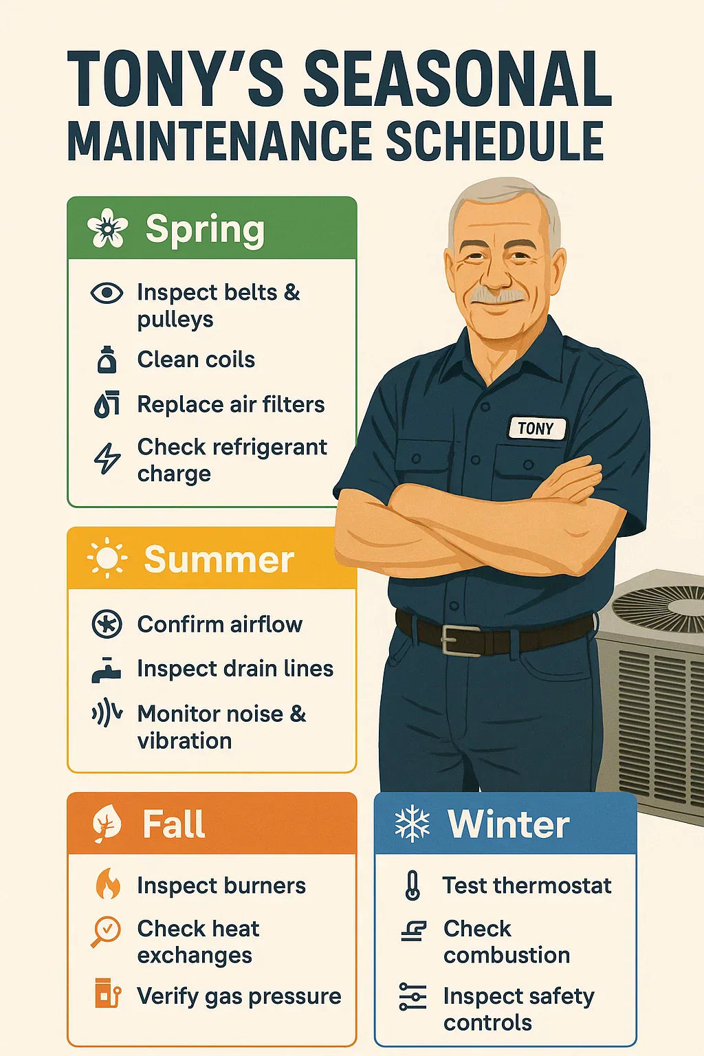 Maintenance Guide How Tony Keeps His Daikin 7.5 Ton Packaged ACGas Furnace Running Smooth