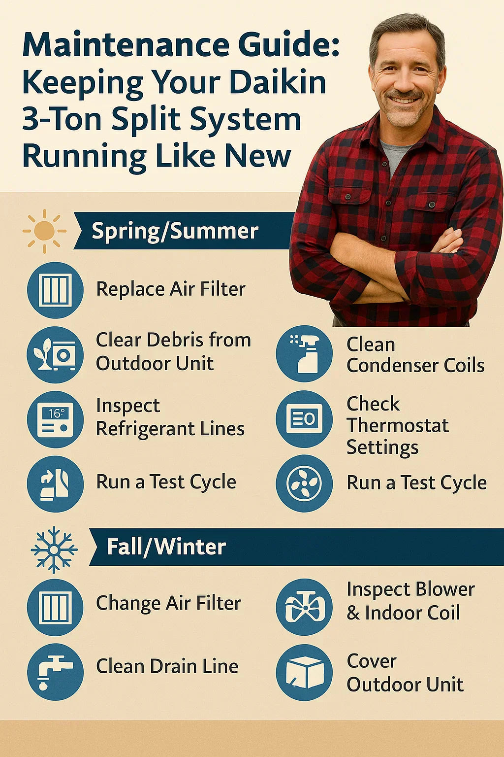 Maintenance Guide: Keeping Your Daikin 3-Ton Split System Running Like New